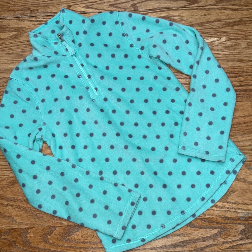 Girls Green Soda 1/4 Zip Fleece